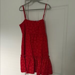 CeCe Red Floral Mini Dress